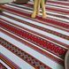 Вишита скатертина "Гуцульська" на білій основі, червоний орнамент, розмір 140*220см 174 1/1 С фото 4